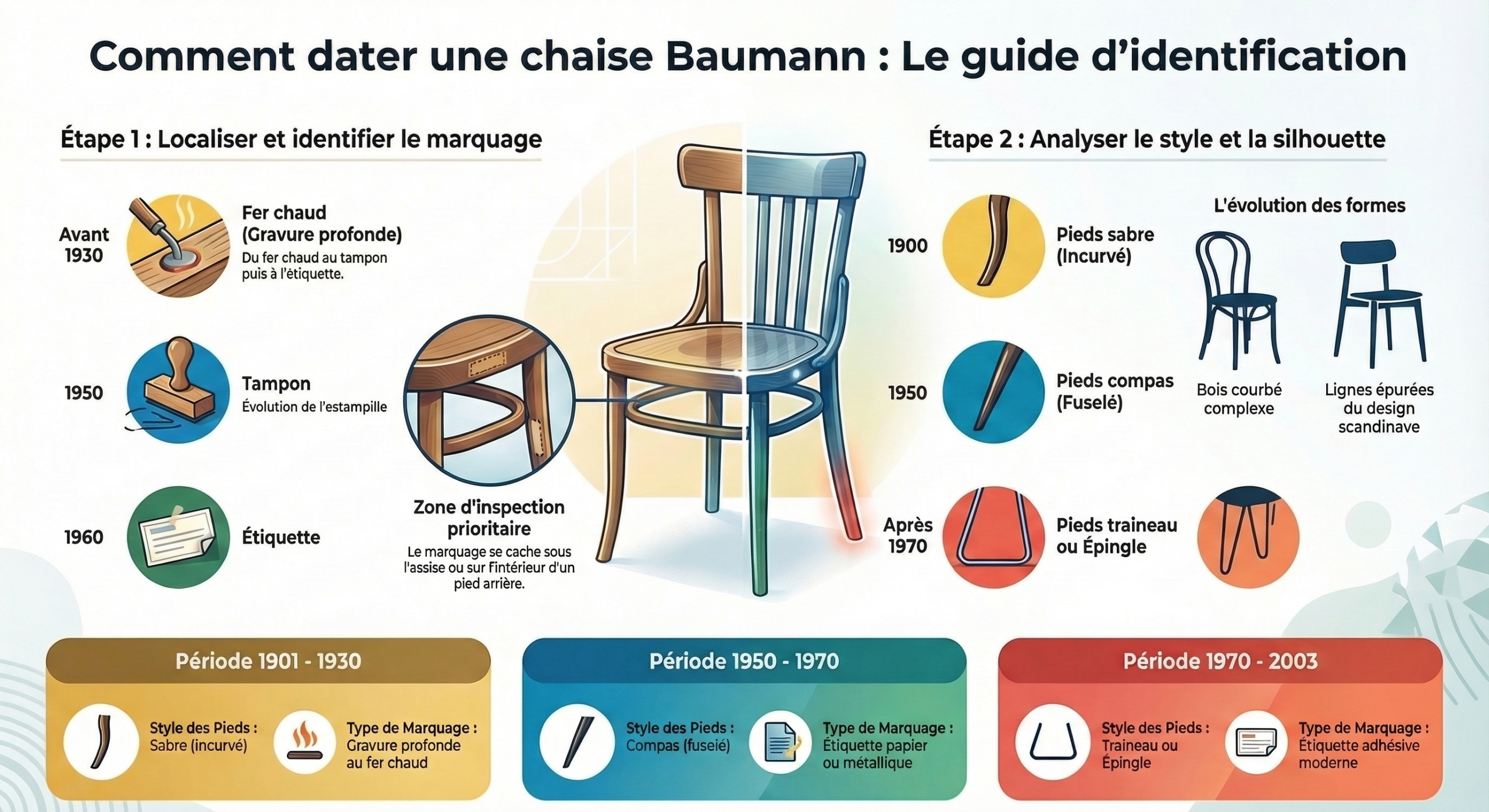 comment dater une chaise baumman