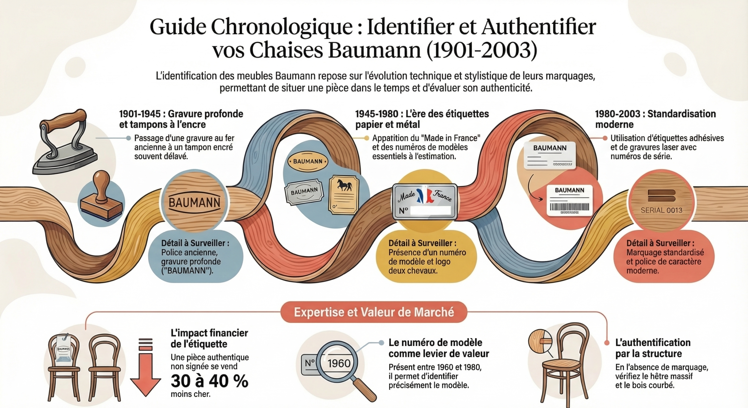 identifier et authentifier chaises baumman