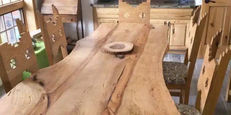 plateau de table en bois massif tronc darbre