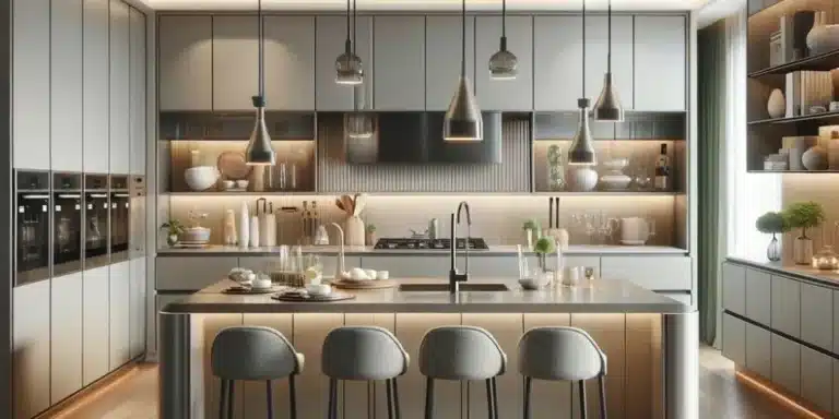 Cuisine-fermée-avec-îlot-central