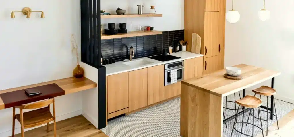 cuisine noire et bois