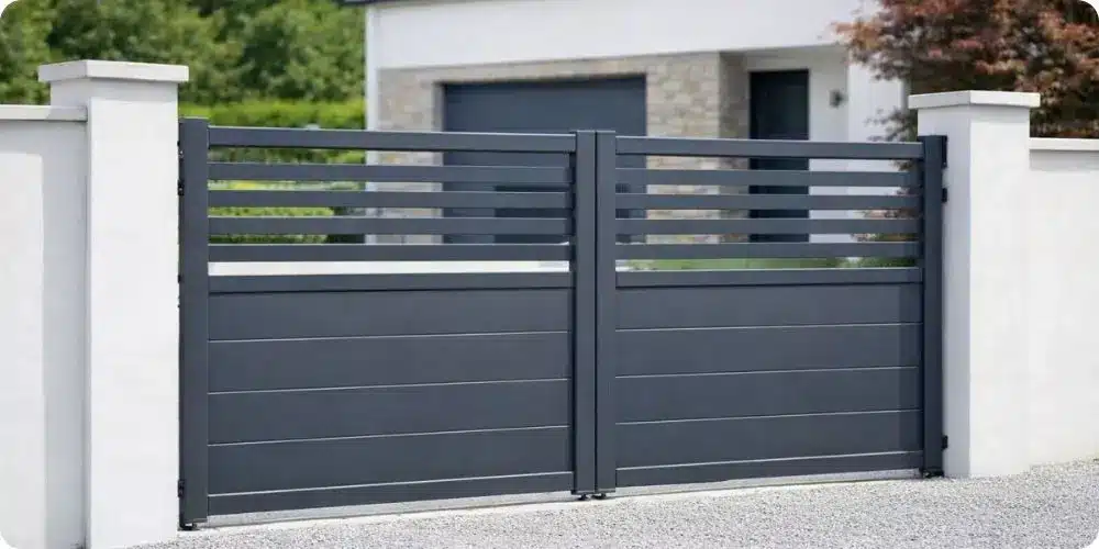 portail battant en alu 2 vantaux