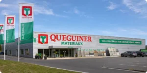 Façade agence Quéguiner Matériaux en Bretagne distributeur régional de matériaux de construction