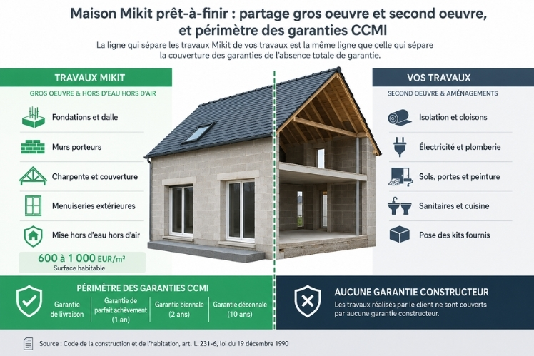 Arbre de décision la maison Mikit prêt-à-finir est-elle adaptée à votre profil