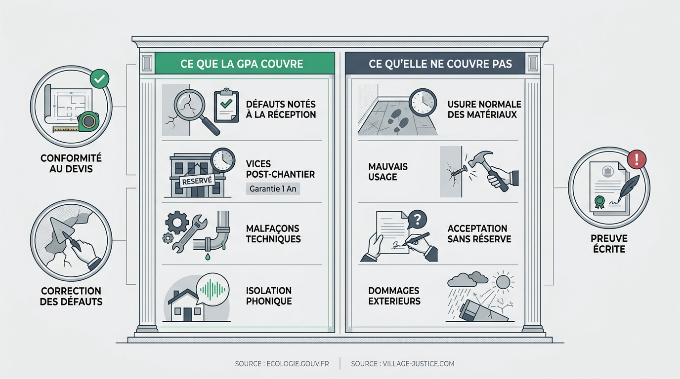 Artisan vérifiant la conformité des finitions sur un chantier de rénovation