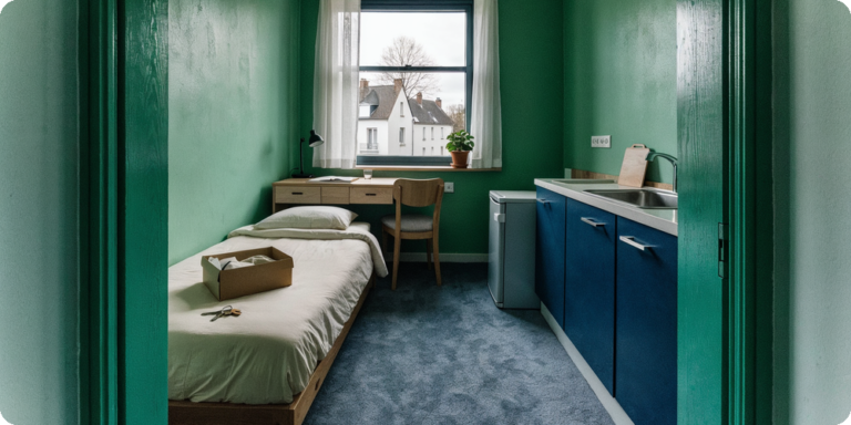 Studio meublé de 18 m² en résidence, logement temporaire Action Logement pour un salarié en mission